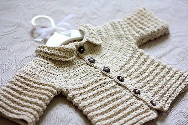 Instant download - Crochet PATTERN  (pdf file) - Nina's Baby Cardigan