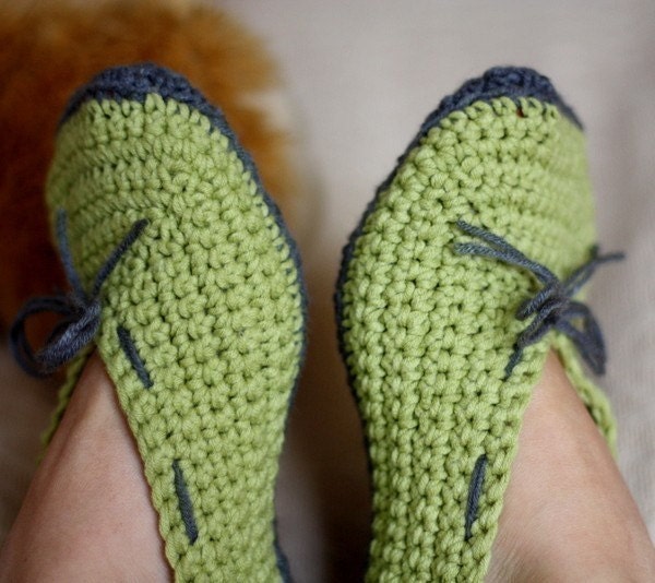 Instant download - Crochet women slippers PATTERN (pdf file) - Ladies Ballet Flats