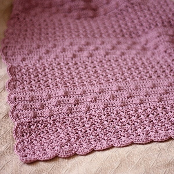Instant download - Blanket Crochet PATTERN (pdf file) - Bobble Baby Blanket