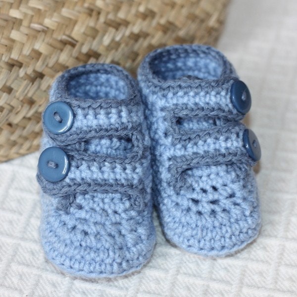 Instant download - baby Booties Crochet PATTERN (pdf file) - Baby Strap Shoes