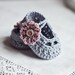 Instant download - Baby Booties Crochet PATTERN (pdf file) - Old Rose Baby Booties