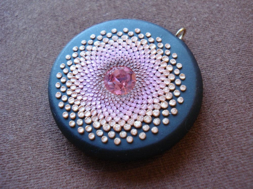 strawberry caramel pendant