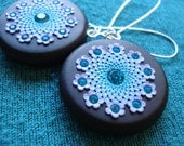 violet teal earrings