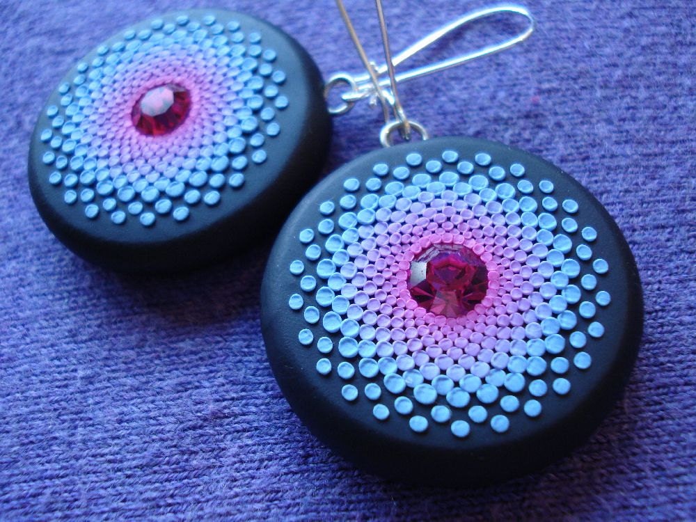 fuchsia sky earrings