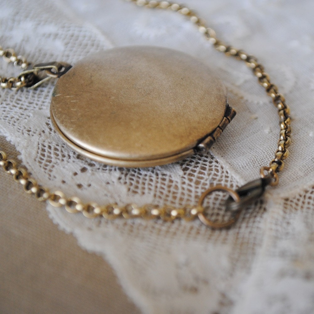 Art Locket Necklace featuring a Honey Bee - The purple, iconic pendant looks vintage with a romantic flair