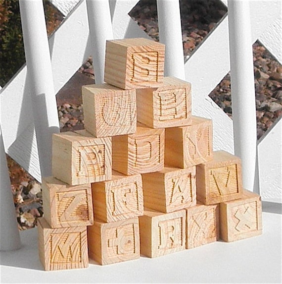 unpainted wooden blocks