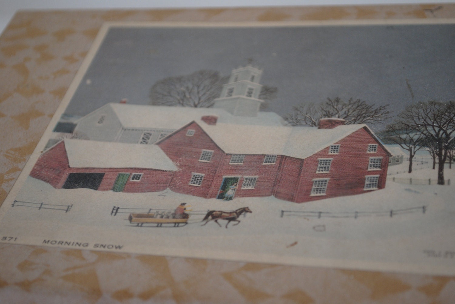 Vintage Wood Jig Saw Puzzle Morning Snow 75 Pieces