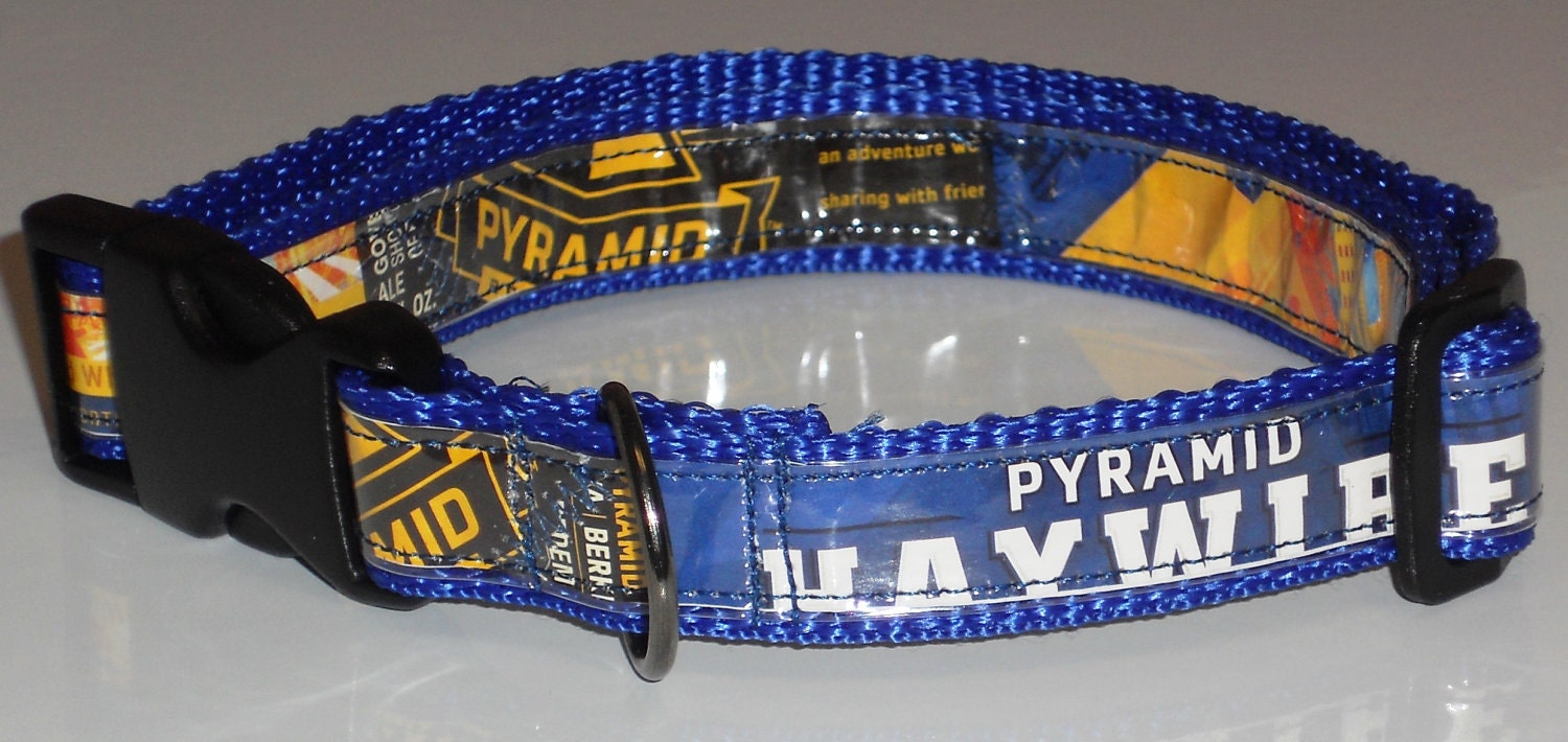 Dog Collar from Recycled Pyramid Haywire Hef Beer Labels