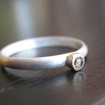 WHISKEY and CHAMPAGNE Rose Cut Diamond Ring