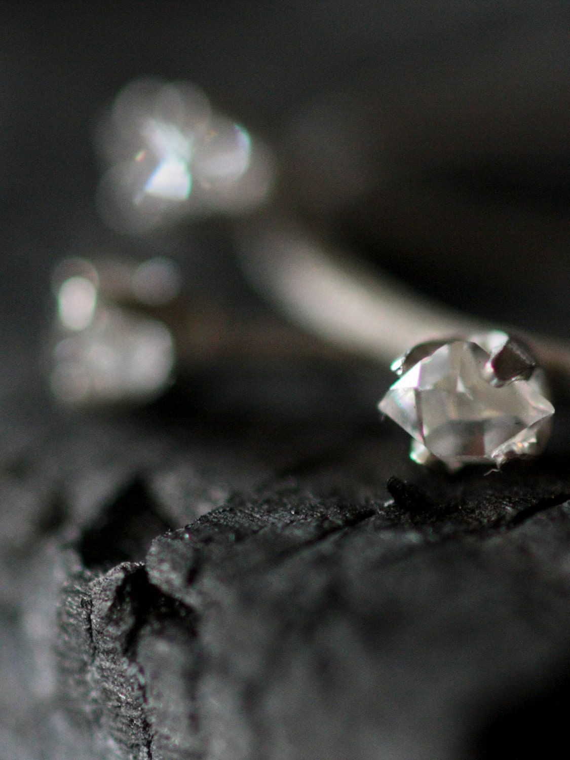 Herkimer Diamond Ring and Earring Set