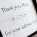 Mothers card with silver infinity bracelet, pearl bracelet, mother of the bride, mother of the groom, mothers day gift, gifts for mom