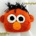 COoKiE MoNsTeR Sesame Street Handmade crochet Hat newborn to 5 years old