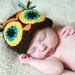 15% OFF use coupon code XMASJULY----Cuco the owl handmade crochet Hat Newborn to 5 years old