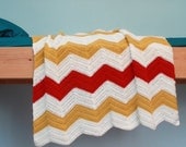 Instant Download - Crochet Pattern - Chevron Blanket