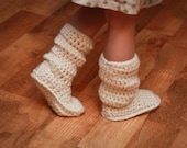 Instant Download - Crochet Pattern - Mamachee Boots (Baby to Child Sizes)