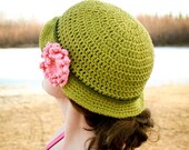 Instant Download - Crochet Pattern - Sunhat for him or her with Flower