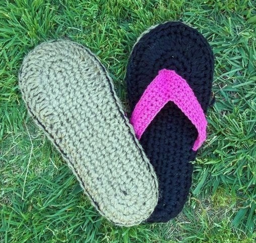 Instant Download - Crochet Pattern - Flip Flops (Child to Adult sizes 3-10)
