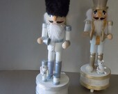 Musical Nutcracker Hand Painted Silver