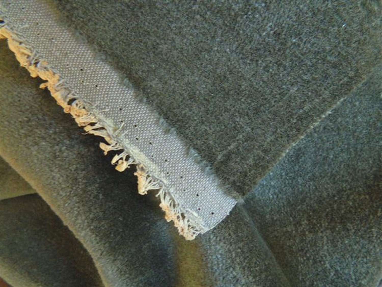 Beautiful Mohair Fabric Remnant SAGE Green Velvet by libbysfabric