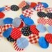 Fabric Garland - Red, White, and Blue patriotic nautical circle garland 6 feet 4th of July, Memorial Day Decoration