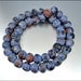 Art Deco Necklace Wood Bead Painted Blue Statement Bohemian Vintage 1930s Jewelry