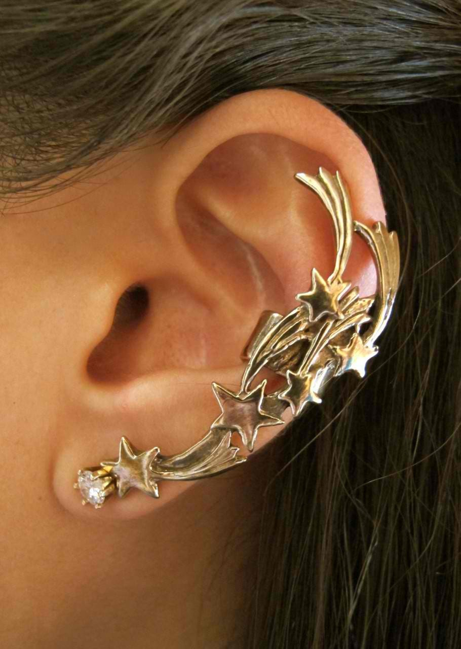 Bronze Comet Ear Cuff