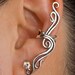 Silver French Twist Ear Cuff