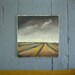 field and sky - oil painting - 6 x 6
