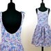 Ditsy Floral Backless Tank Pleated Tie Straps Babydoll Punk Grunge Indie Mini Dress . XS . SM . D016