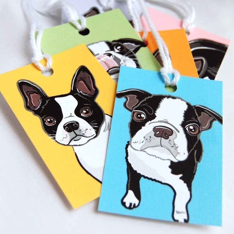 Boston Terrier Gift Tags - Set of 6