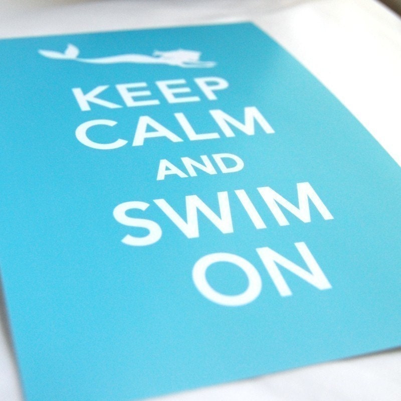 Mermaid Keep Calm Print - 5x7 Size