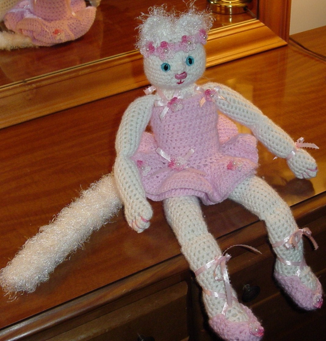 Crocheted Ballerina Cat