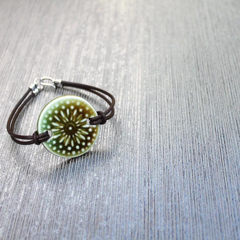 green porcelain bracelet