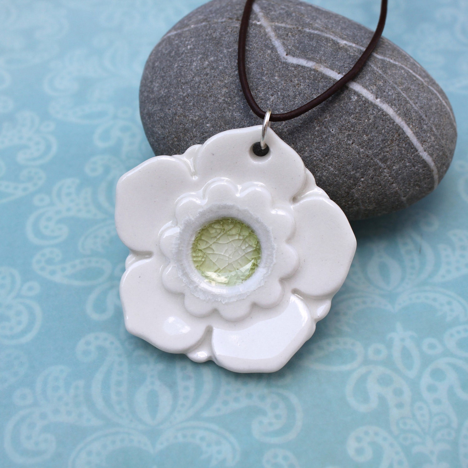porcelain flower necklace