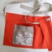 Whimsical Orange Apron with Bicycle Screenprint