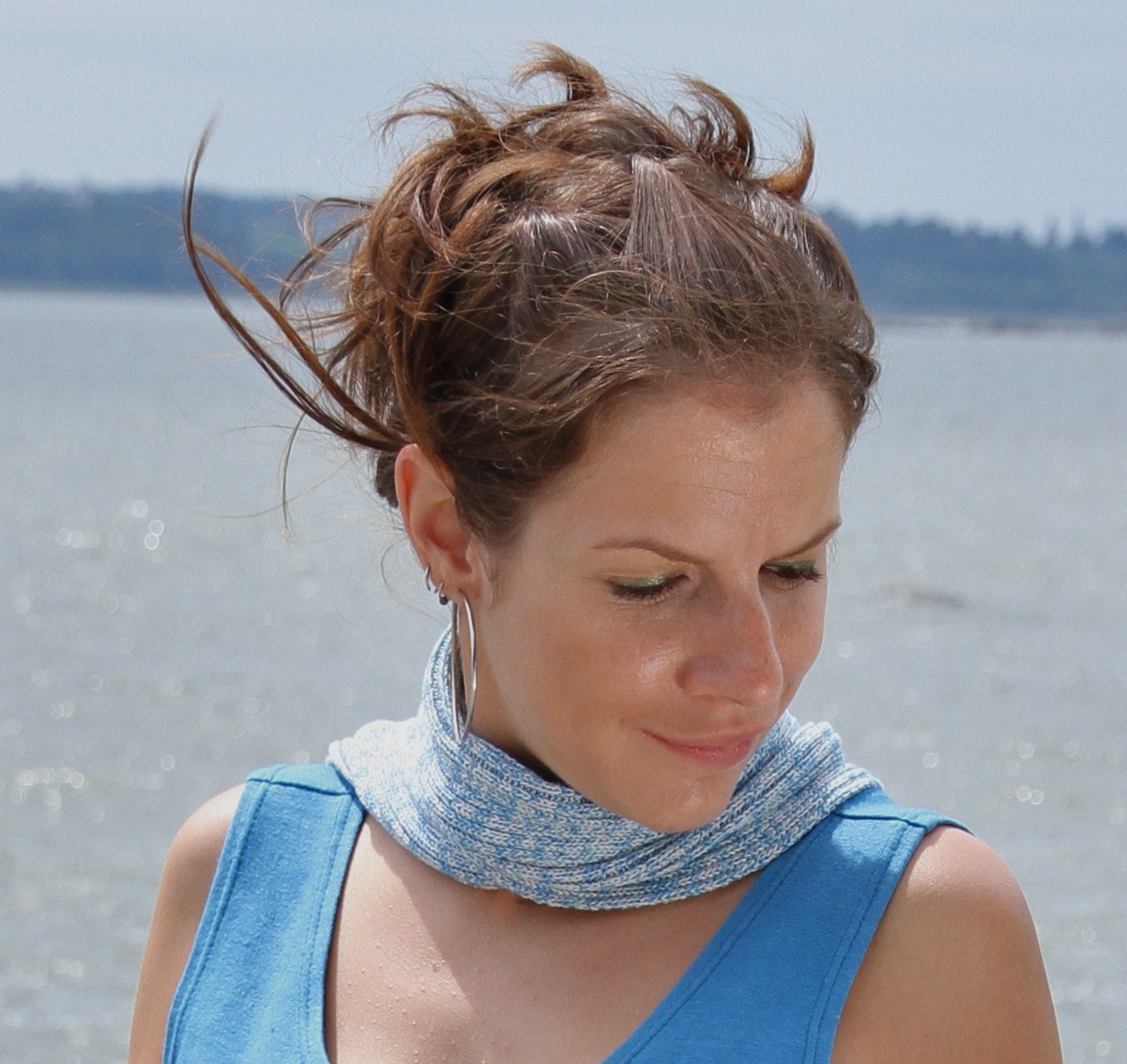 Summer sky shades bamboo scarf