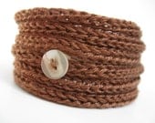 Knitted Cord Bracelet - Brown Shades - 4 colors available: Chocolate, Coffee, Caramel, Brown and Black - AnnyMay