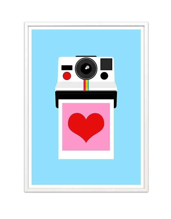 Polaroid camera print - Instant Love - 50 x 70 cm large photography poster