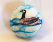 Needle Felted Christmas Ornament Goose