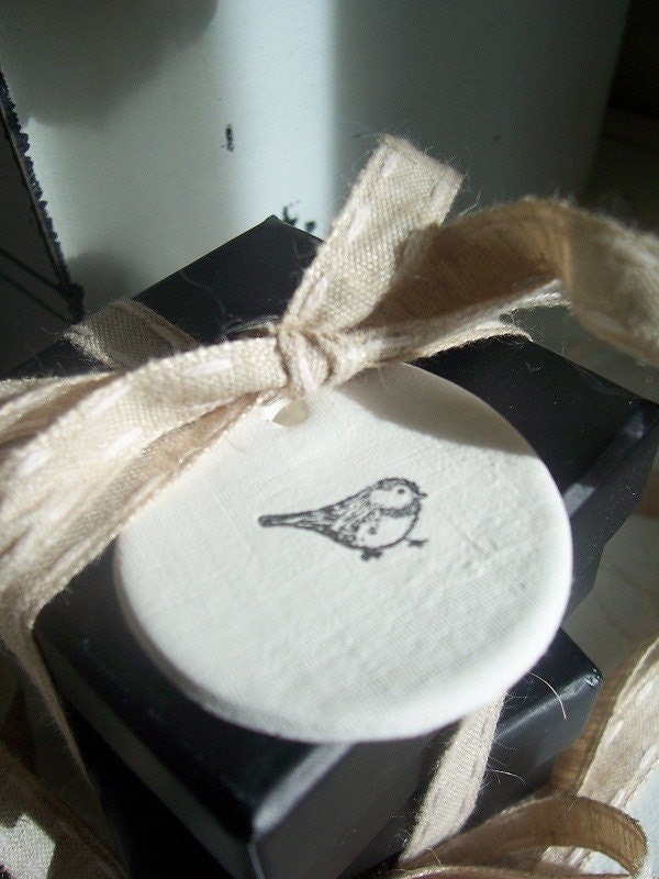 Petite Bird Clay Mini Tag -set of 4