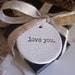 Love You White Clay Mini Tags - Set Of 4