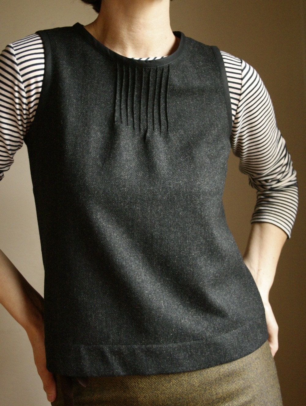 wool shell - dark grey