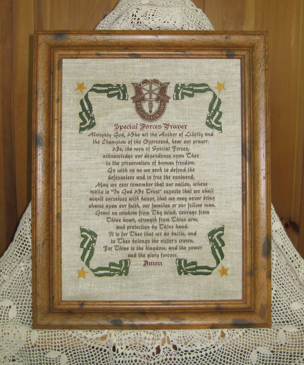 U. S. Special Forces Prayer Military Armed Services by WiseOldeOwl