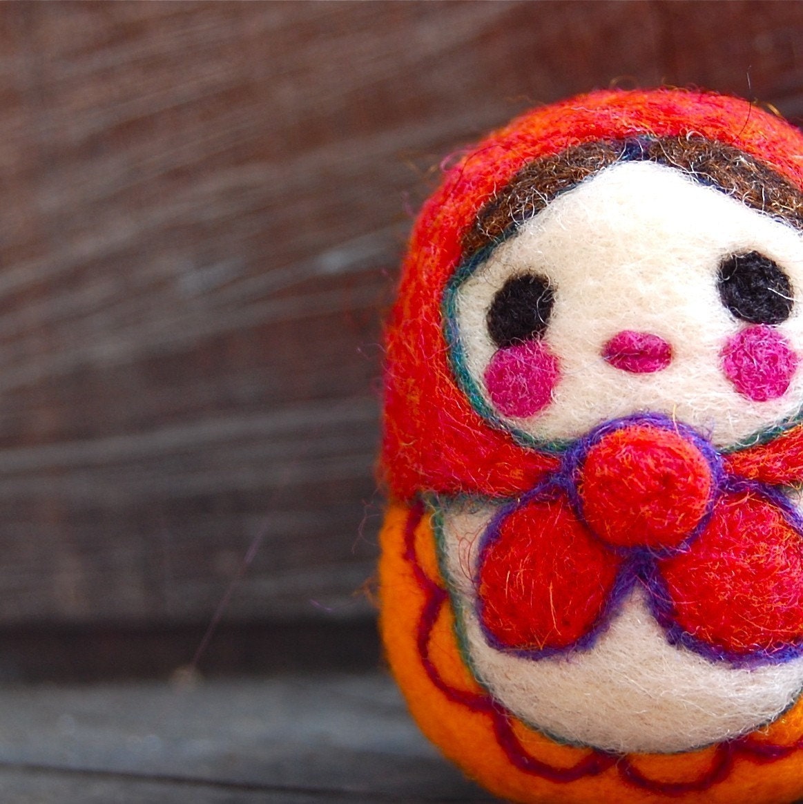 Matryoshka  Russian Wooly Egg Doll Made to Order