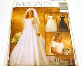 Wedding Bridal Gown and Bridal Dress (Size 6-8-10) McCall 7452 Uncut Factory Folds