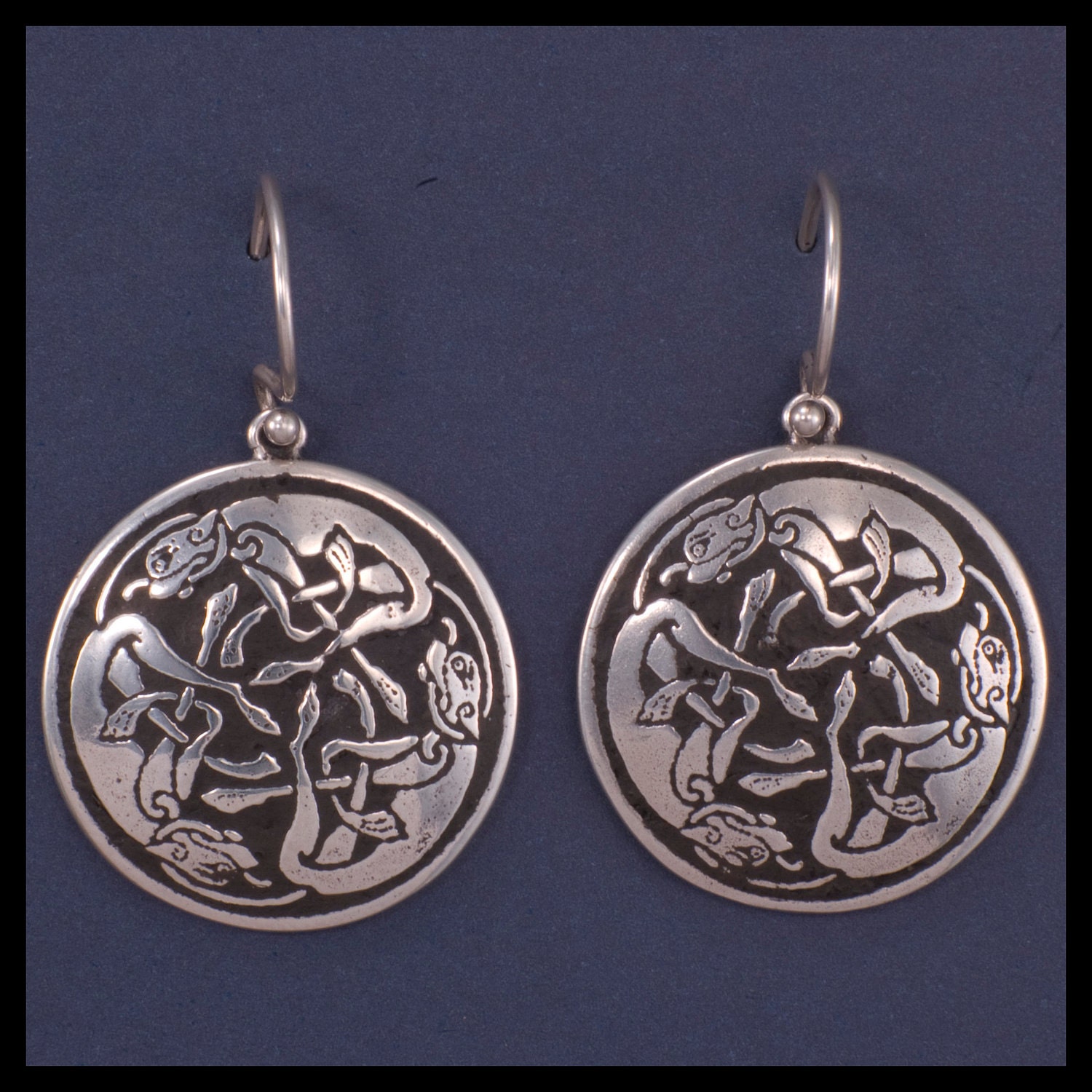 CELTIC HOUND CHASE- Earrings- Sterling Silver