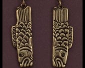 ASIAN CARP- Earrings- Bronze