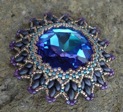 pendant tutorial / pattern TwinAdam pendant with twin beads...PDF instruction for personal use only