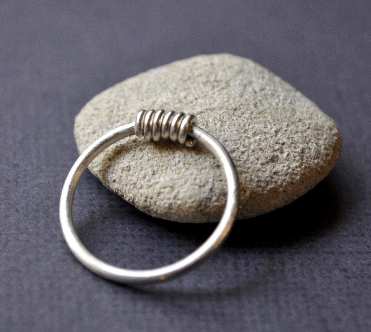 Ring. Modern Contemporary Simple Sleek Elegant Design. Sterling Silver Jewelry. Handmade by Epheriell on Etsy. Coil.