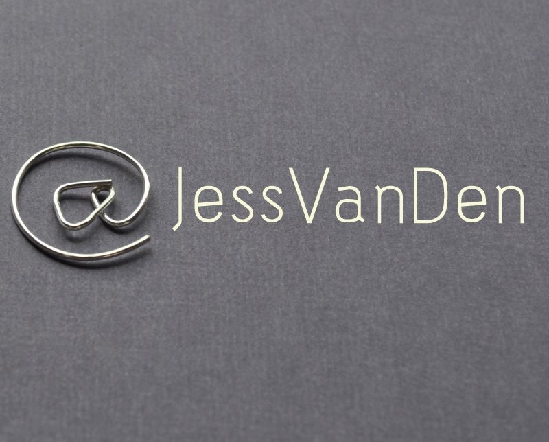 Earrings. Punctuation Collection. At Symbol. Twitter. Geek Style Modern Simple Sterling Silver. By Epheriell on Etsy.